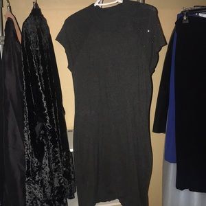 Grey sweater dress